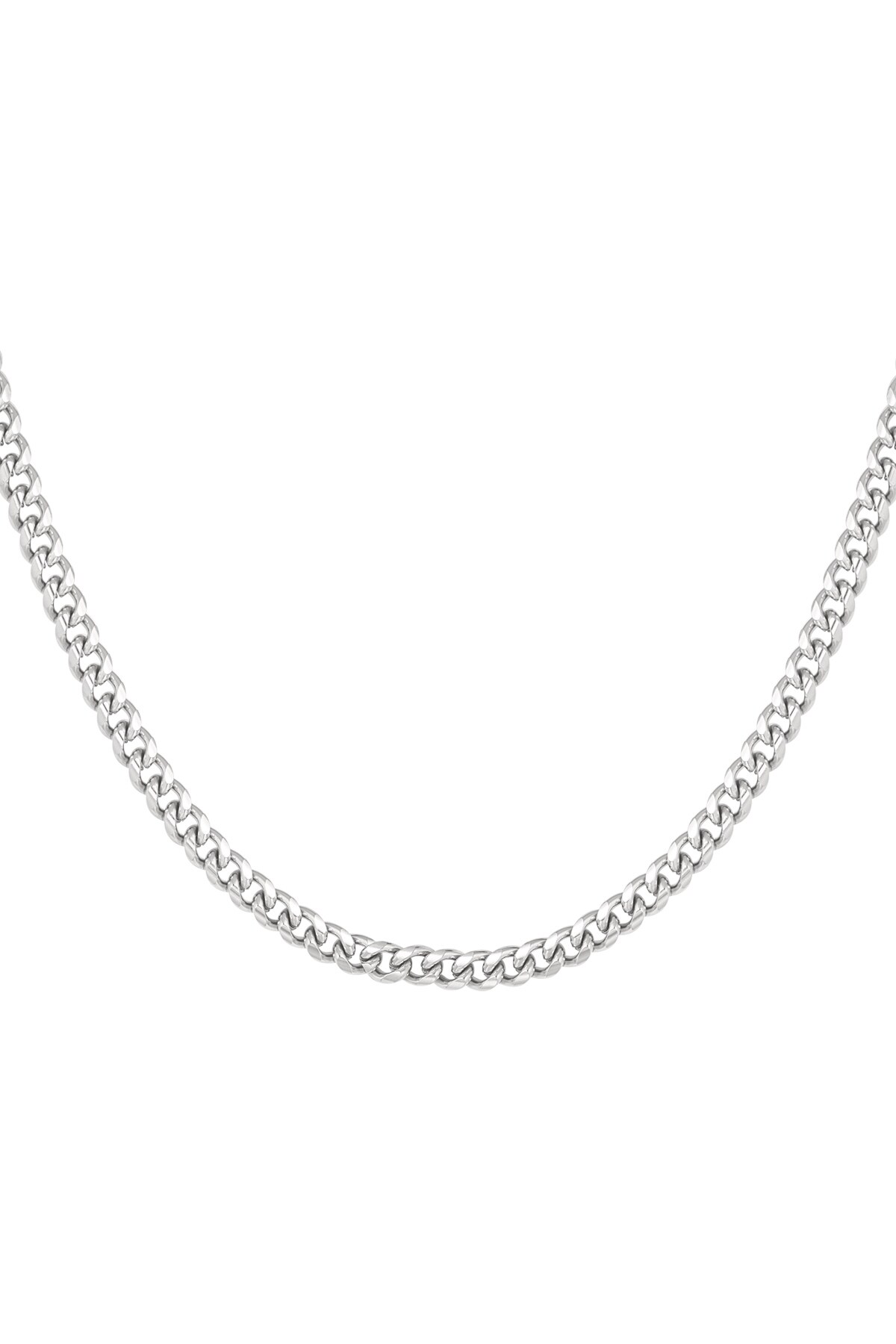 Link chain medium links - Silver color h5 