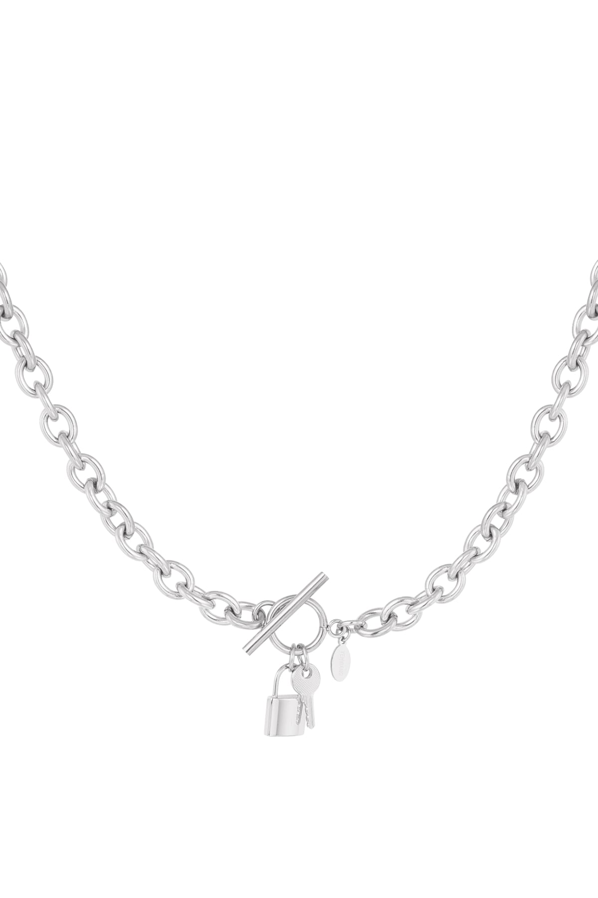 Chain links with charms - Silver Color color h5 