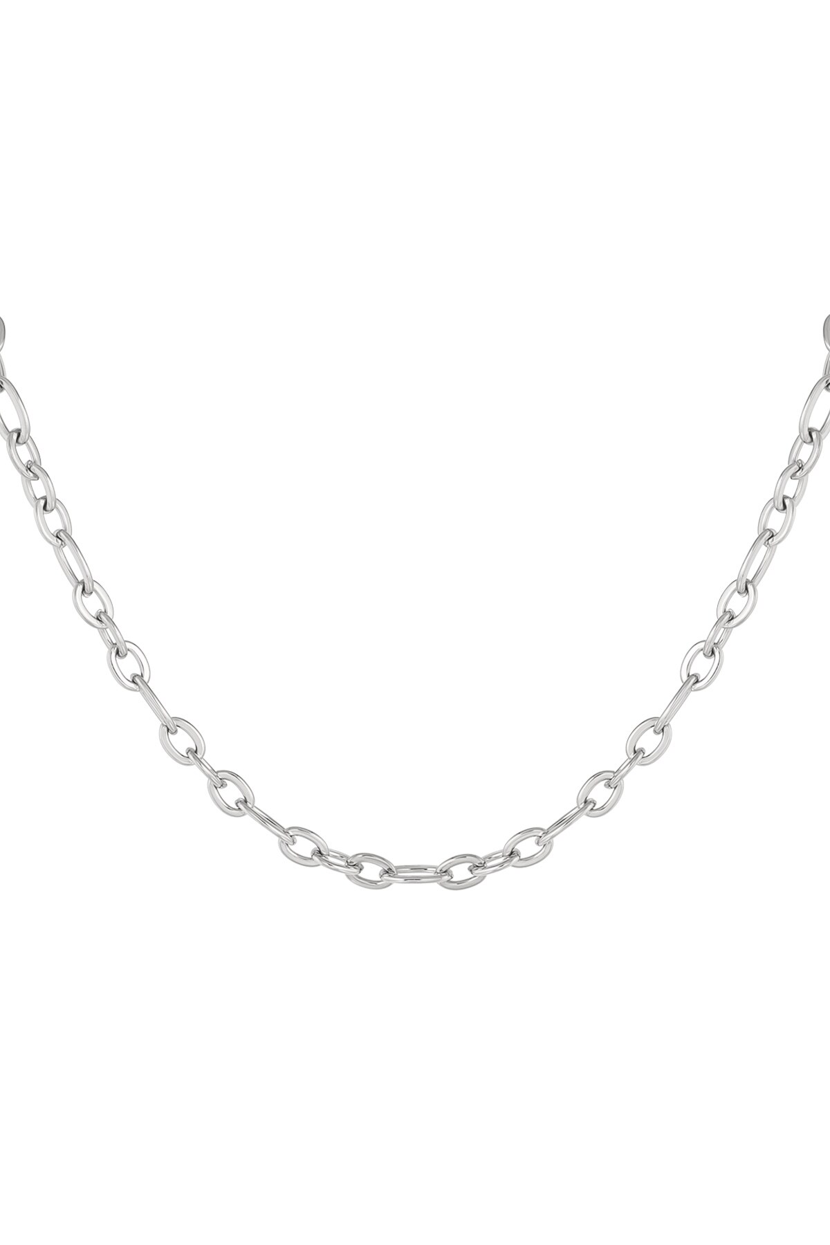 Chain basic link - Silver color h5 