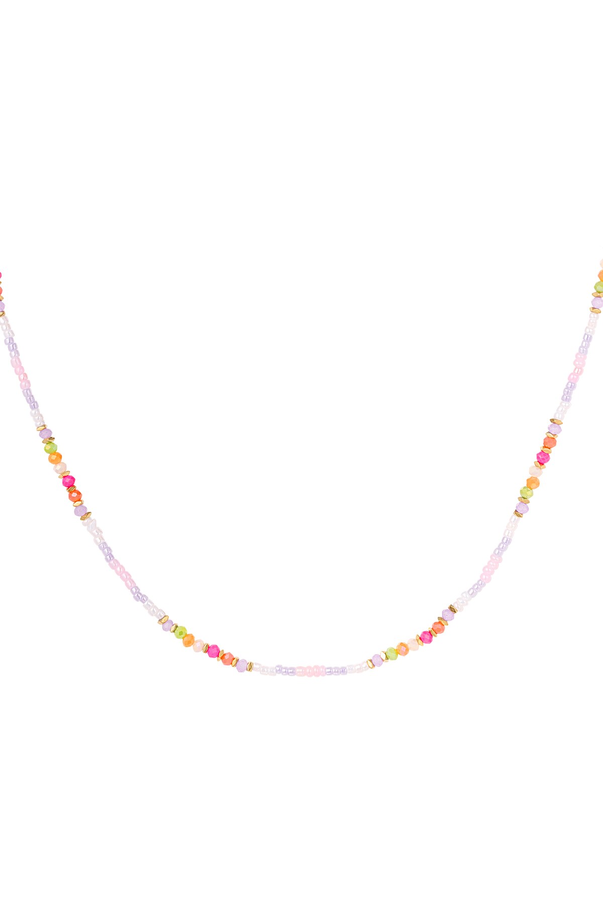 Colorful beaded necklace - multi h5 