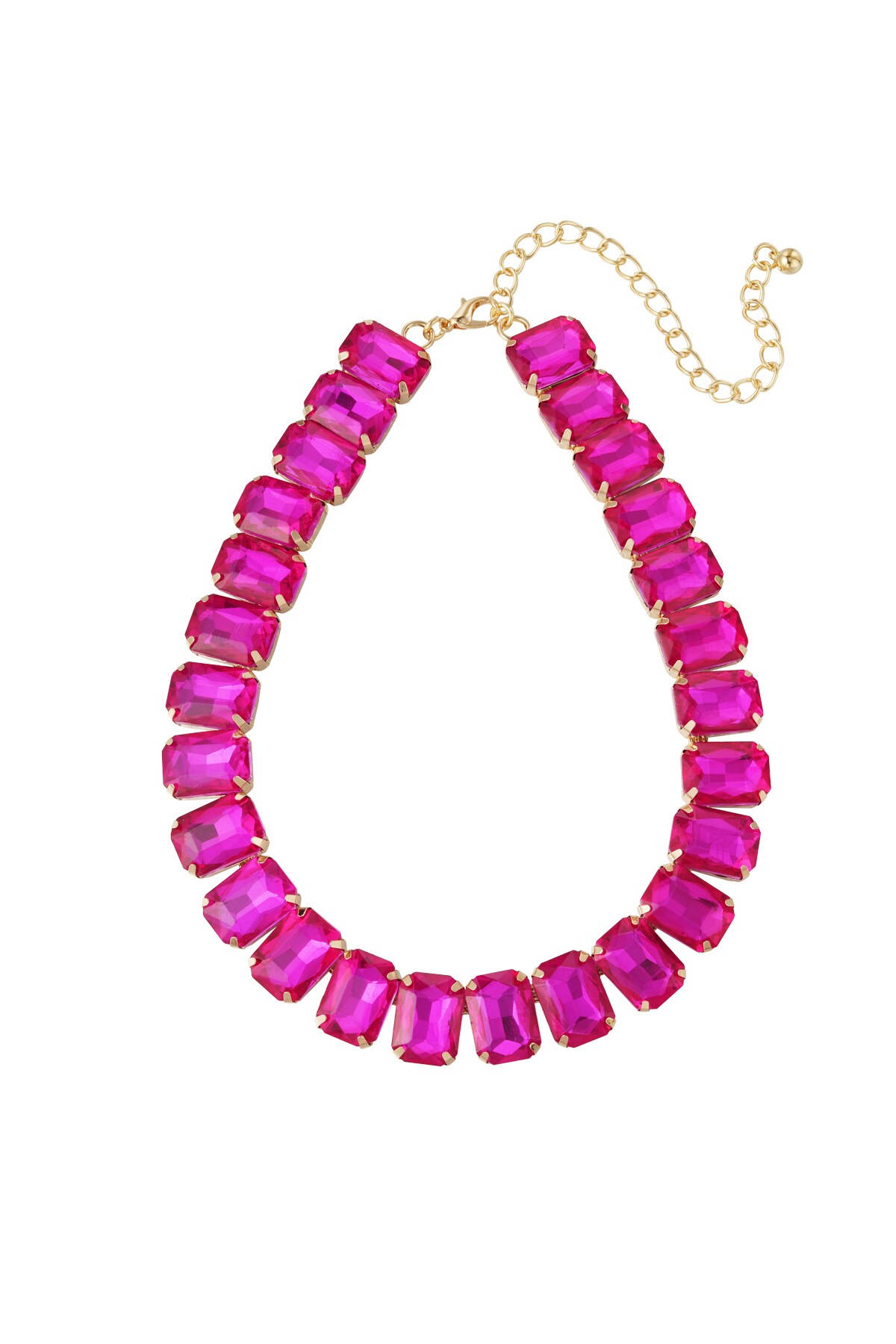 Necklace glamor - fuchsia/gold h5 