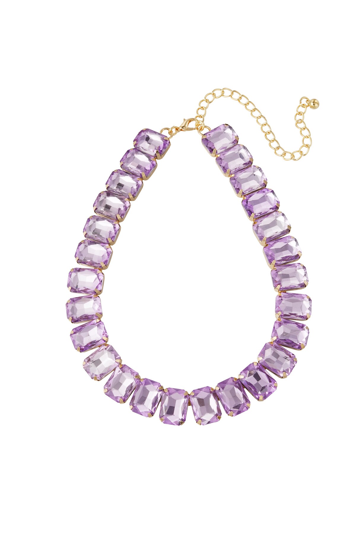 Necklace glamor - purple/gold h5 