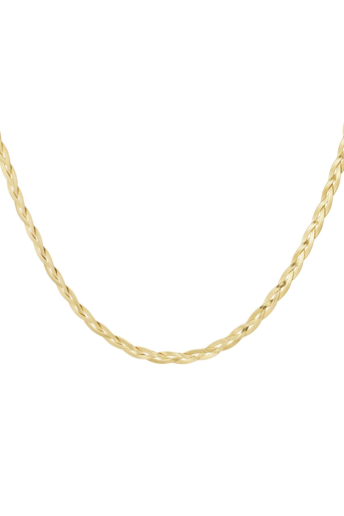 Necklace braided - Gold color h5 