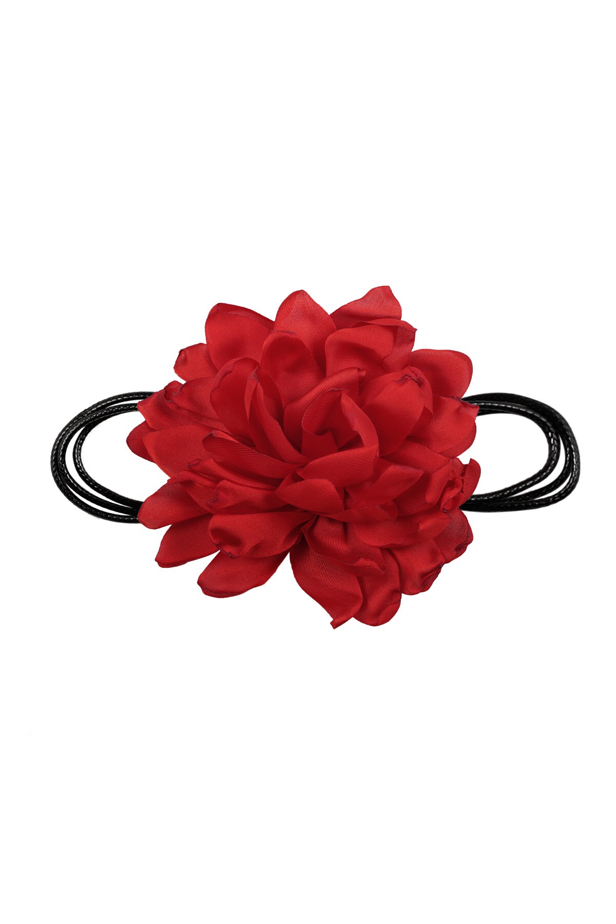 Necklace big flower - red h5 