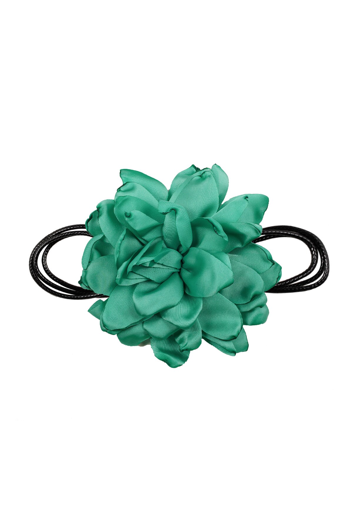 Necklace large flower - light green 