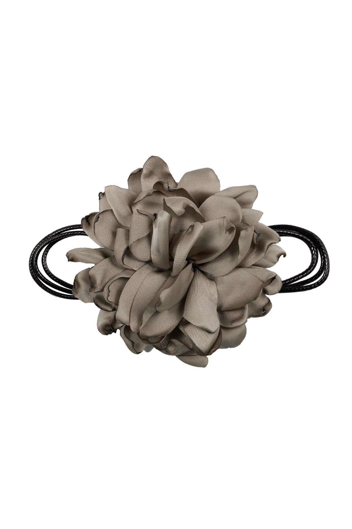 Necklace big flower - gray h5 