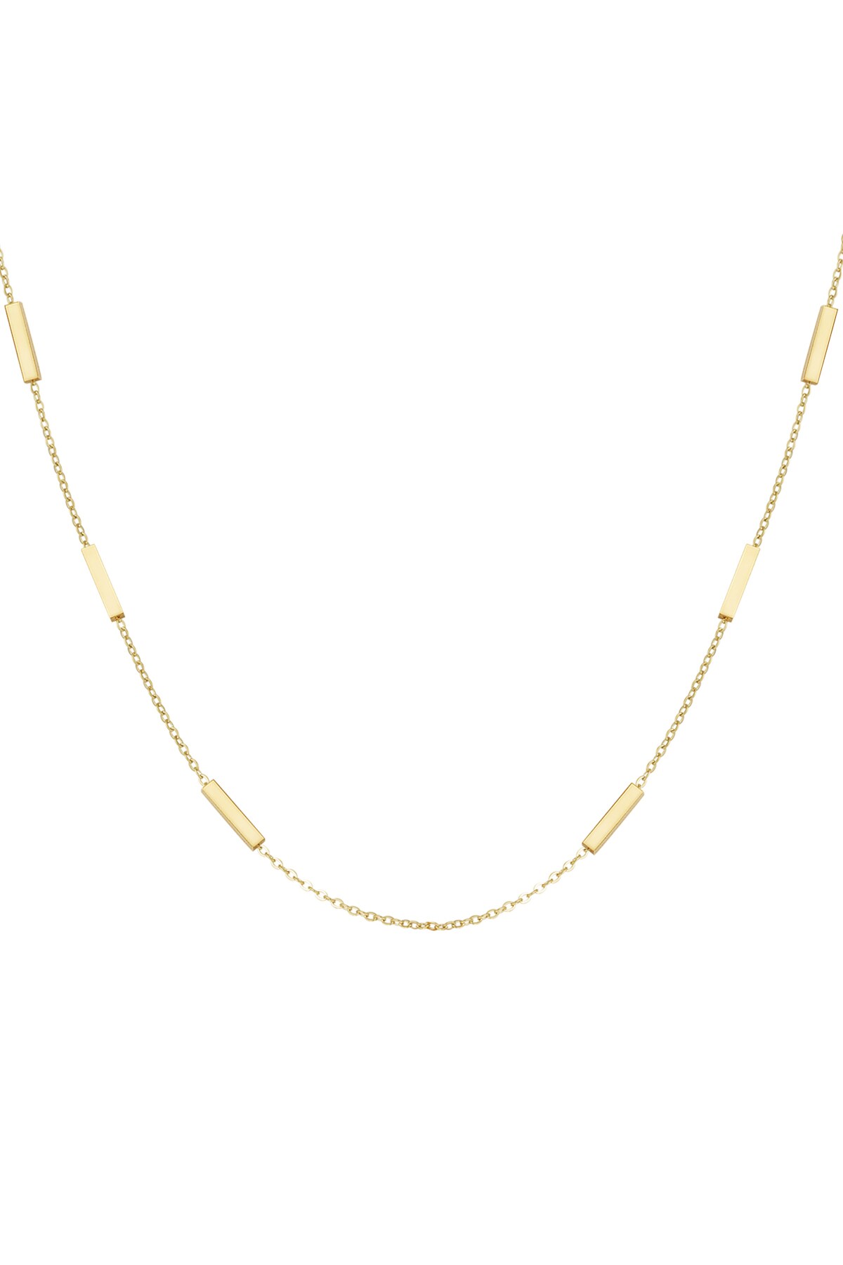 Necklace tube charms - Gold color h5 