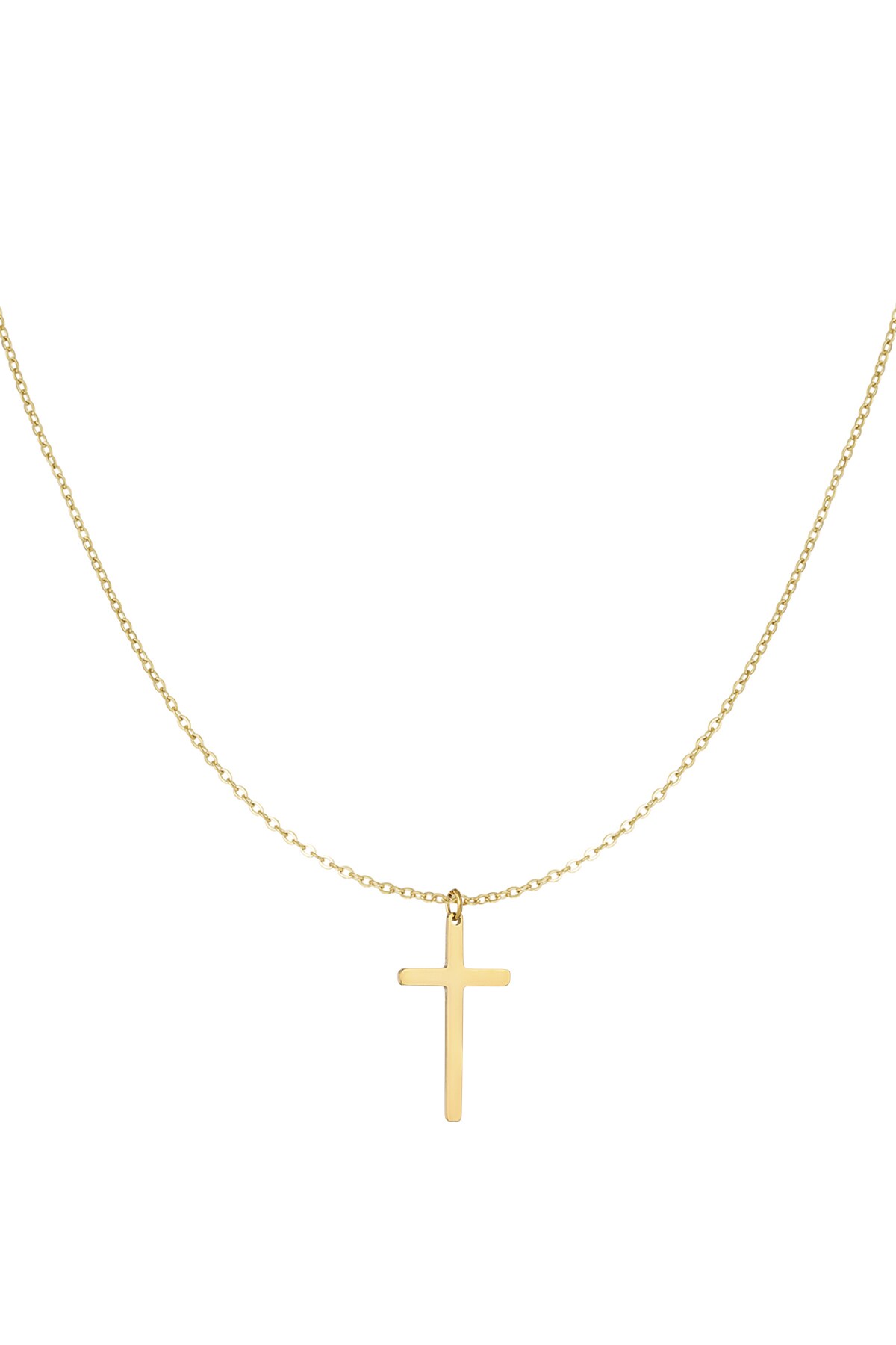 Necklace cross charm - Gold color h5 