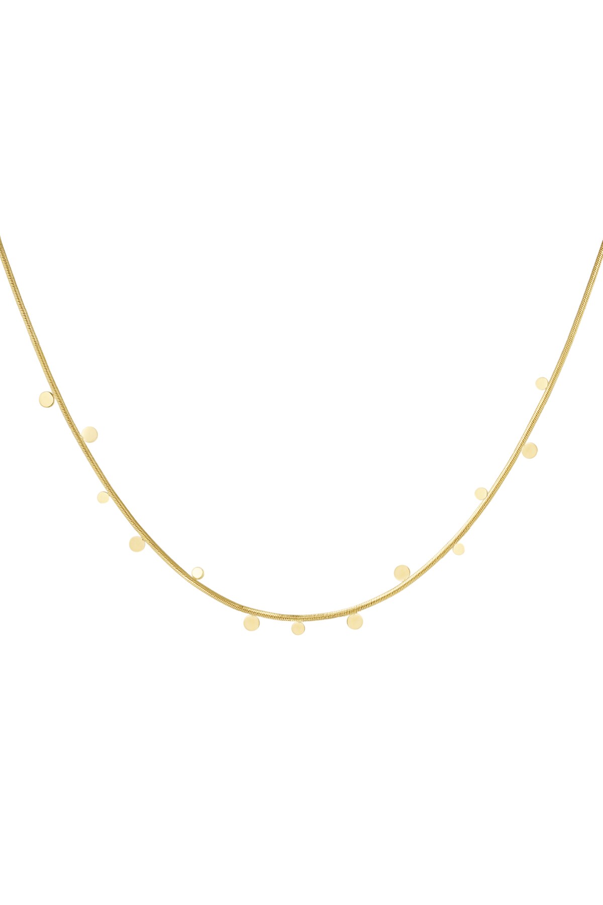 Necklace circle party - Gold color h5 