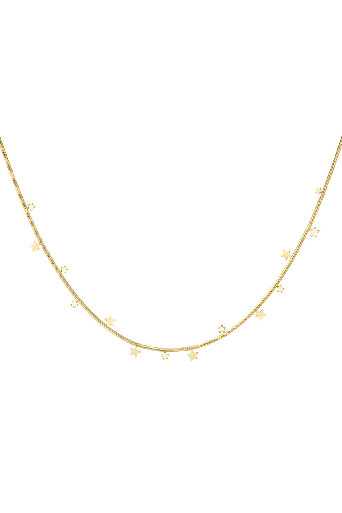 Necklace hanging stars - Gold color h5 