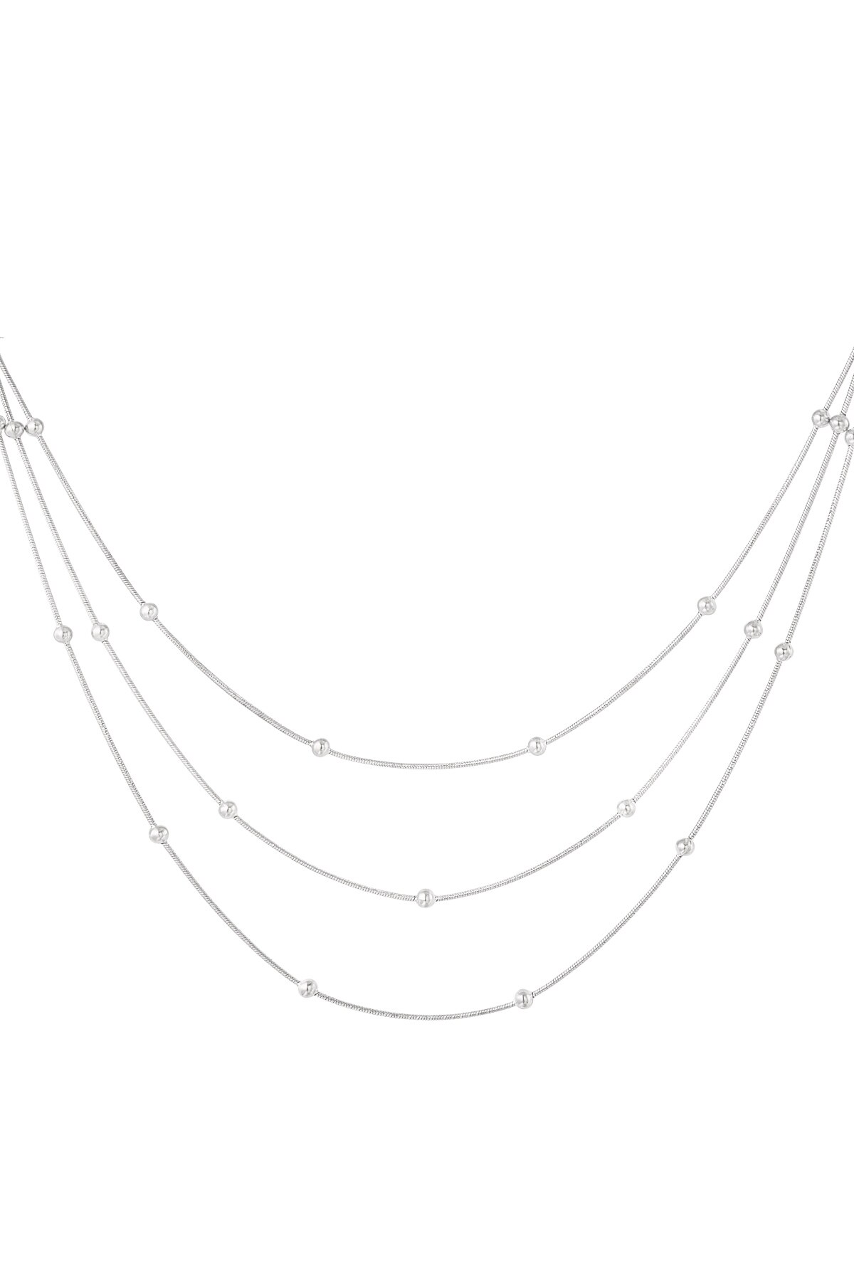 Necklace with a twist - Silver color h5 