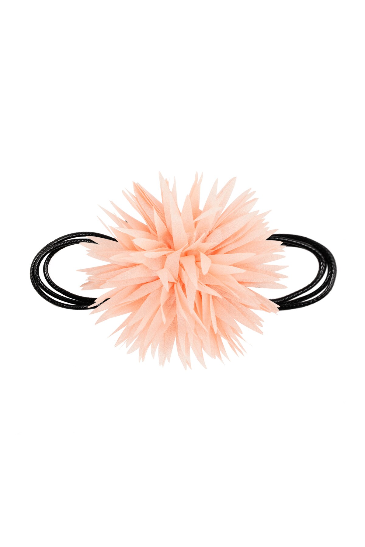 Necklace statement flower - light pink h5 