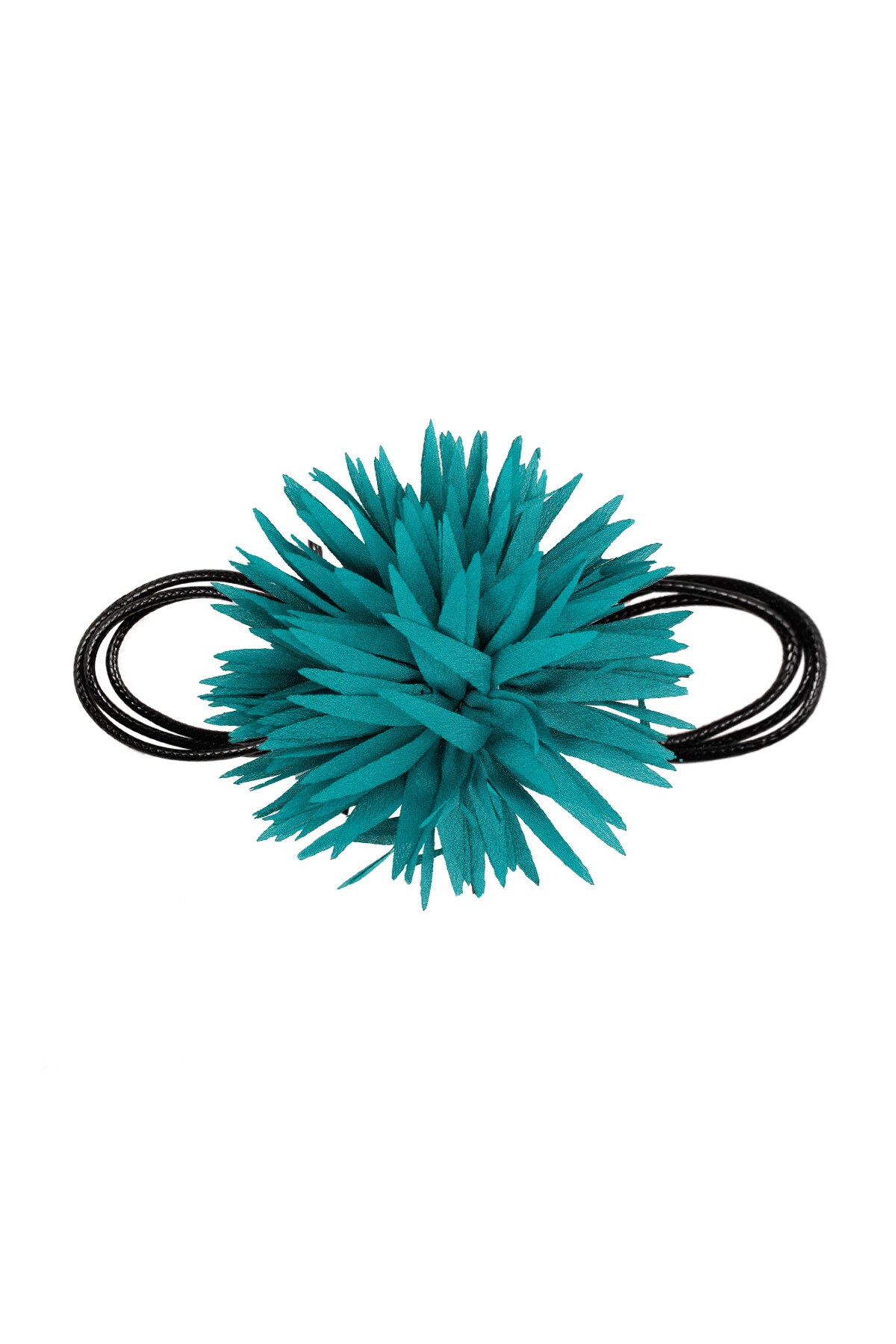 Necklace statement flower - aqua h5 