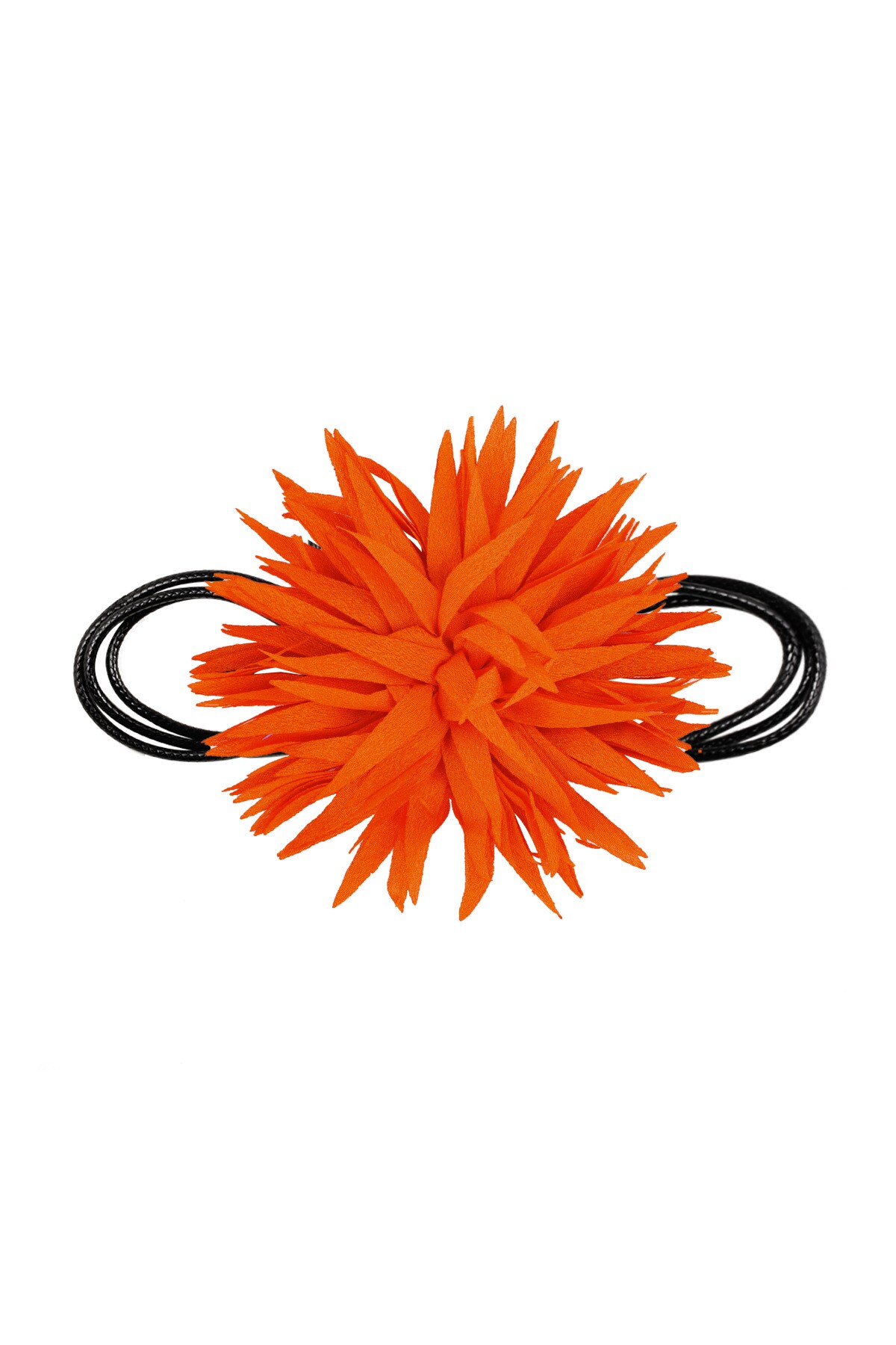 Necklace statement flower - orange h5 