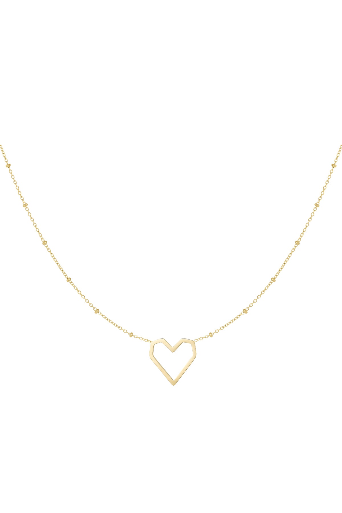 Necklace heart with dots - Gold color