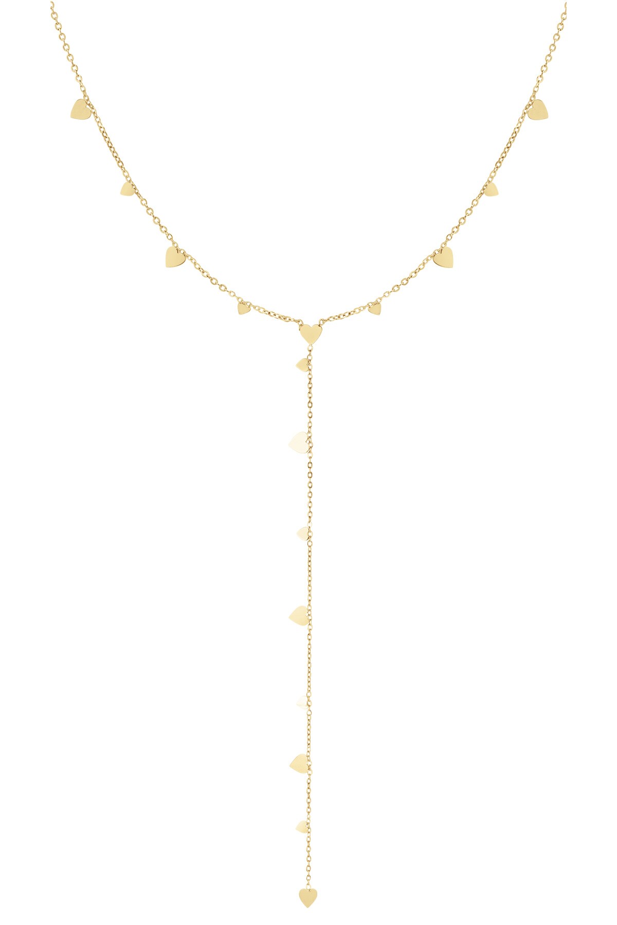 Necklace coins with center piece - Gold color h5 