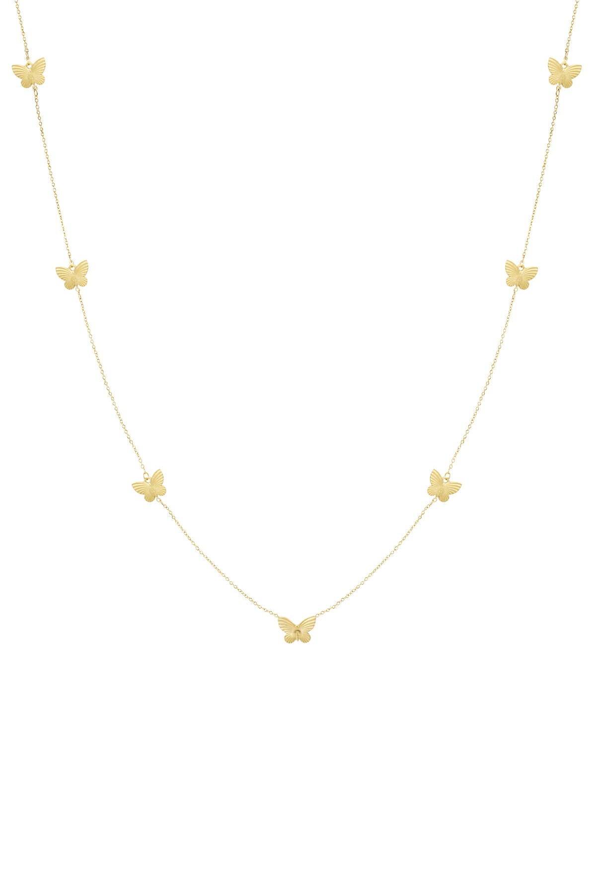 Necklace butterflies - Gold color h5 Picture4