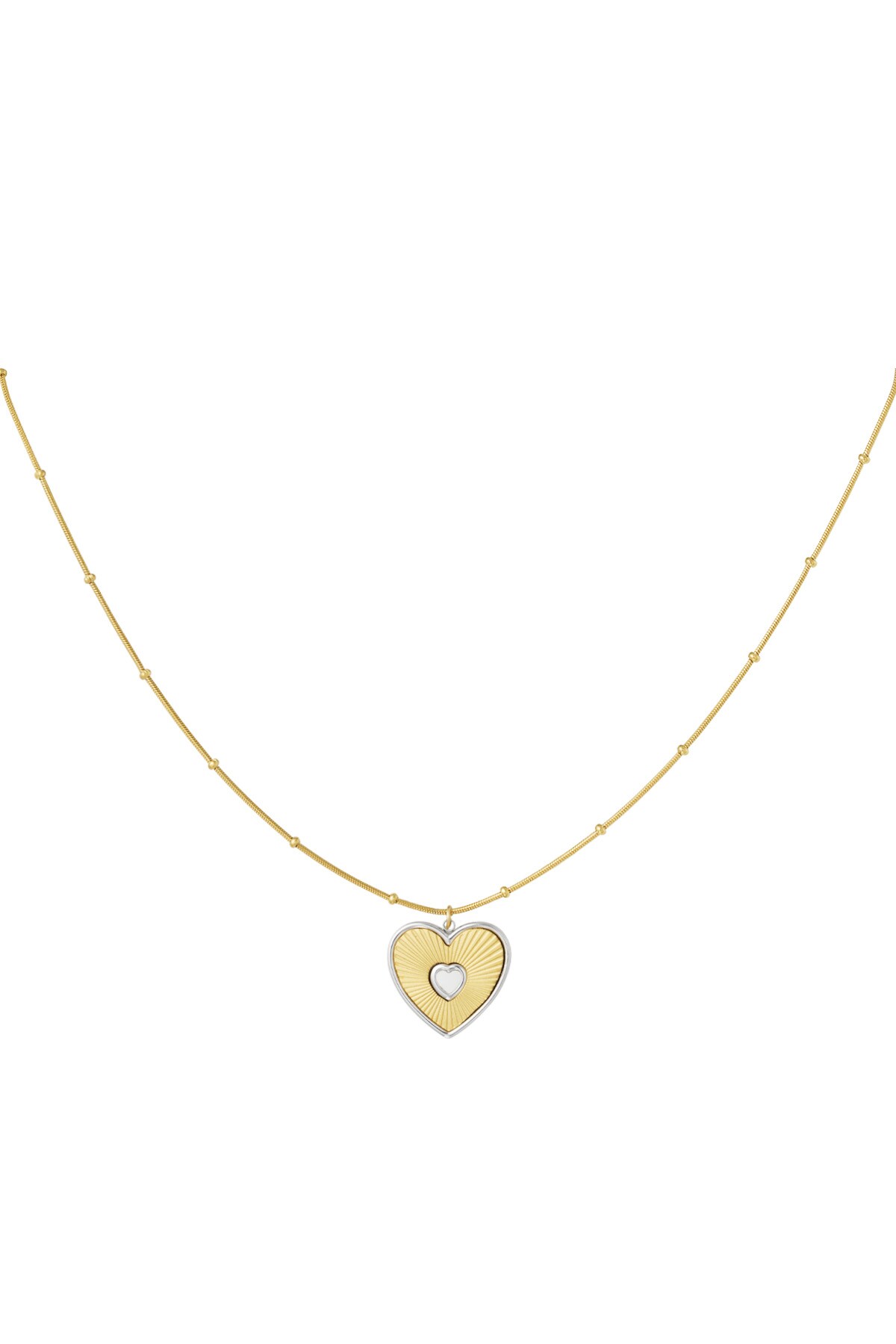 Necklace lover heart - Gold color h5 