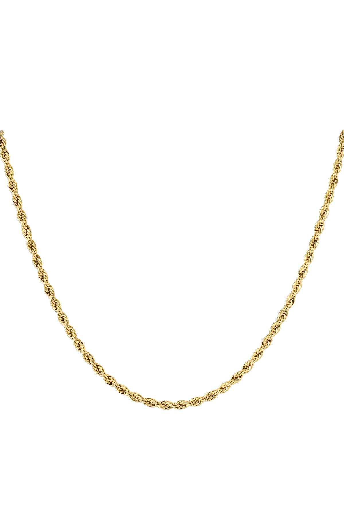 Unisex twisted chain long 60cm - gold-4.0MM h5 