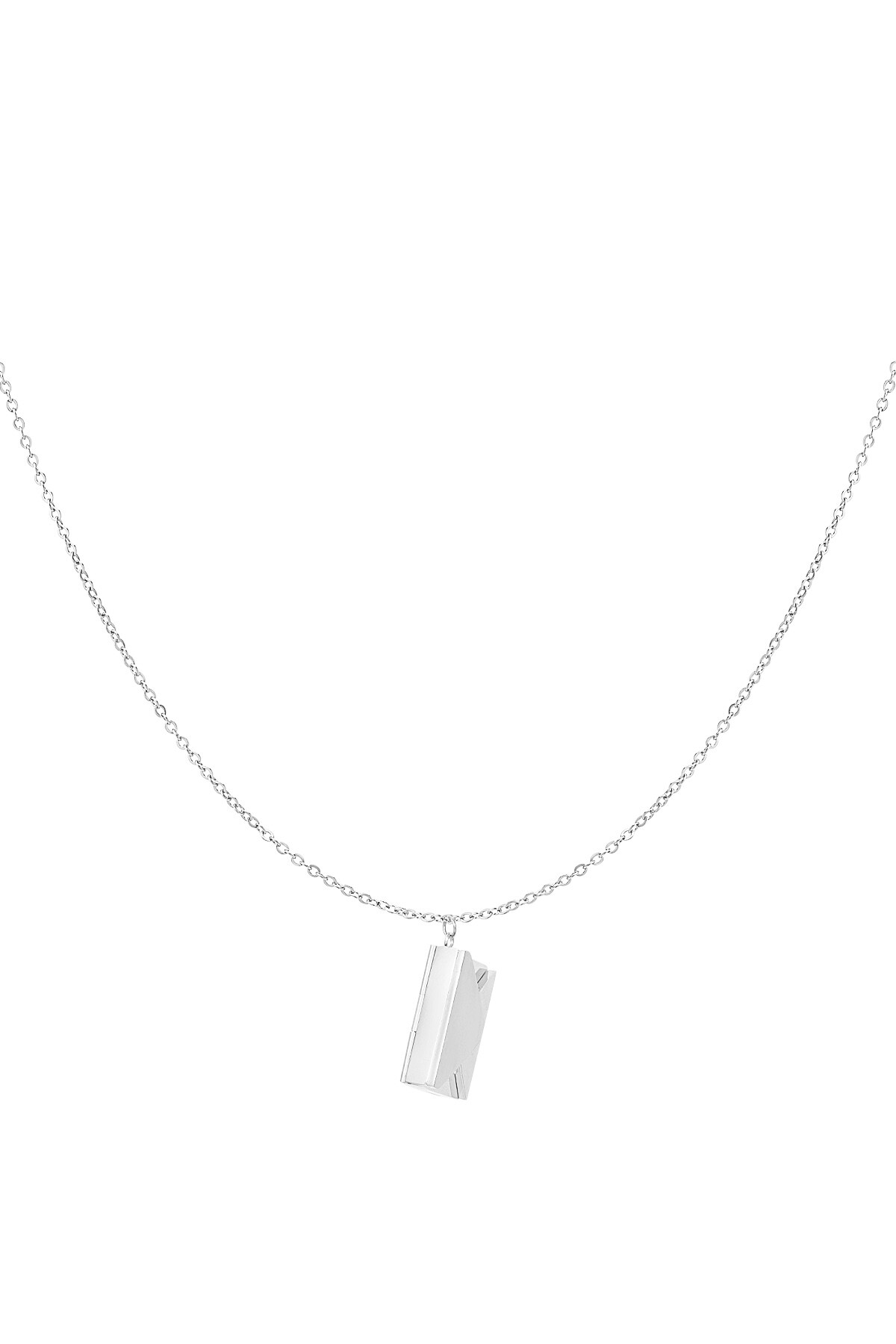 Envelope necklace with message - Silver color h5 Picture7