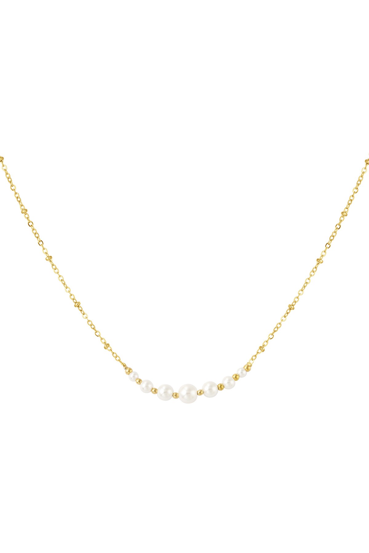 Necklace pearl party - Gold color h5 