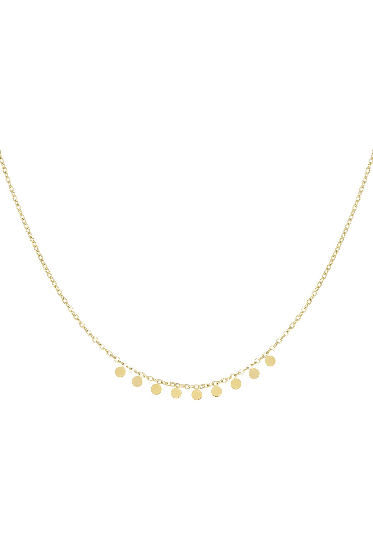 Simple necklace with round pendants - 