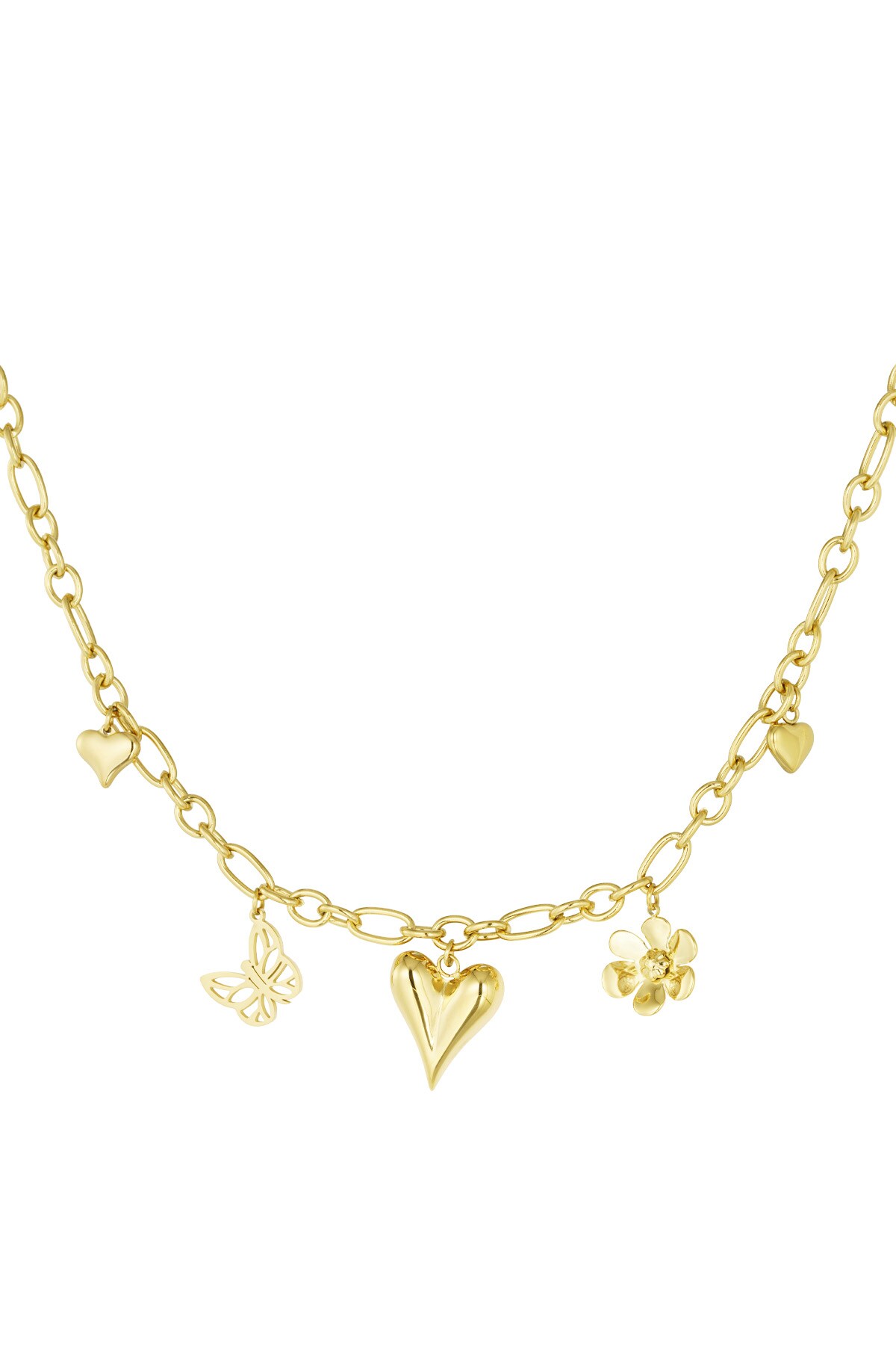 Natural love charm necklace - Gold color h5 