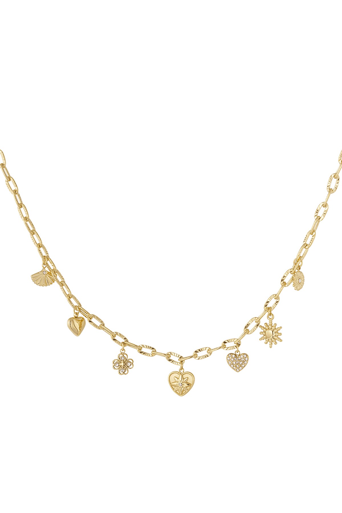 Charm necklace daily style - Gold color h5 