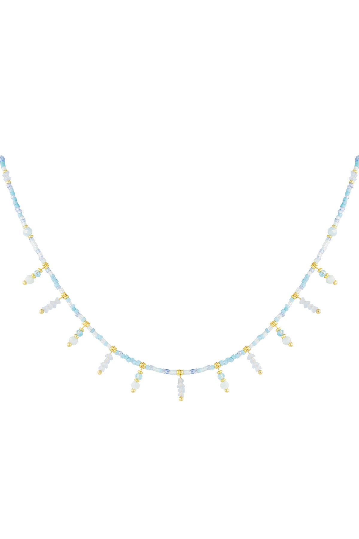 Necklace summer sparkle - blue gold h5 