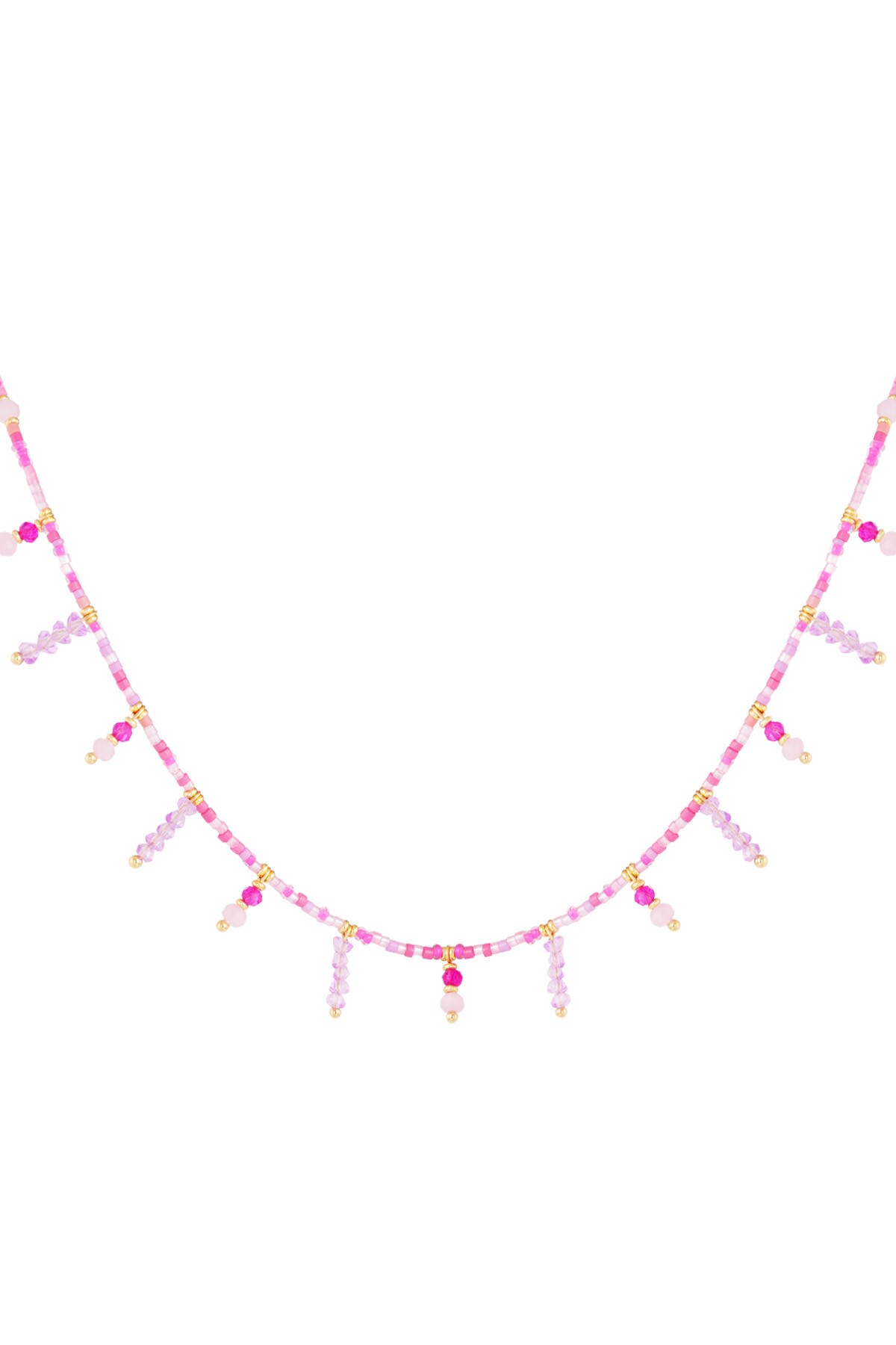 Necklace summer sparkle - pink gold h5 