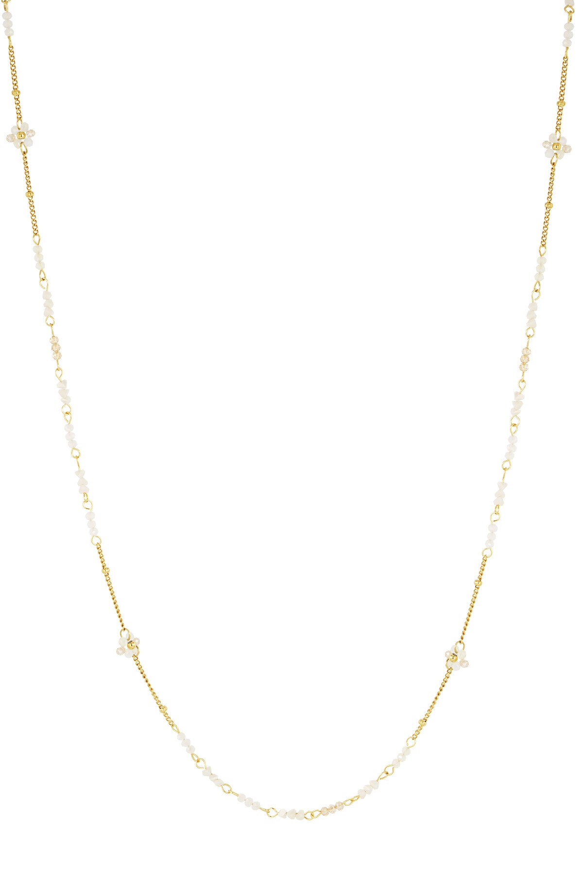 Long necklace blooming breeze - Gold color h5 