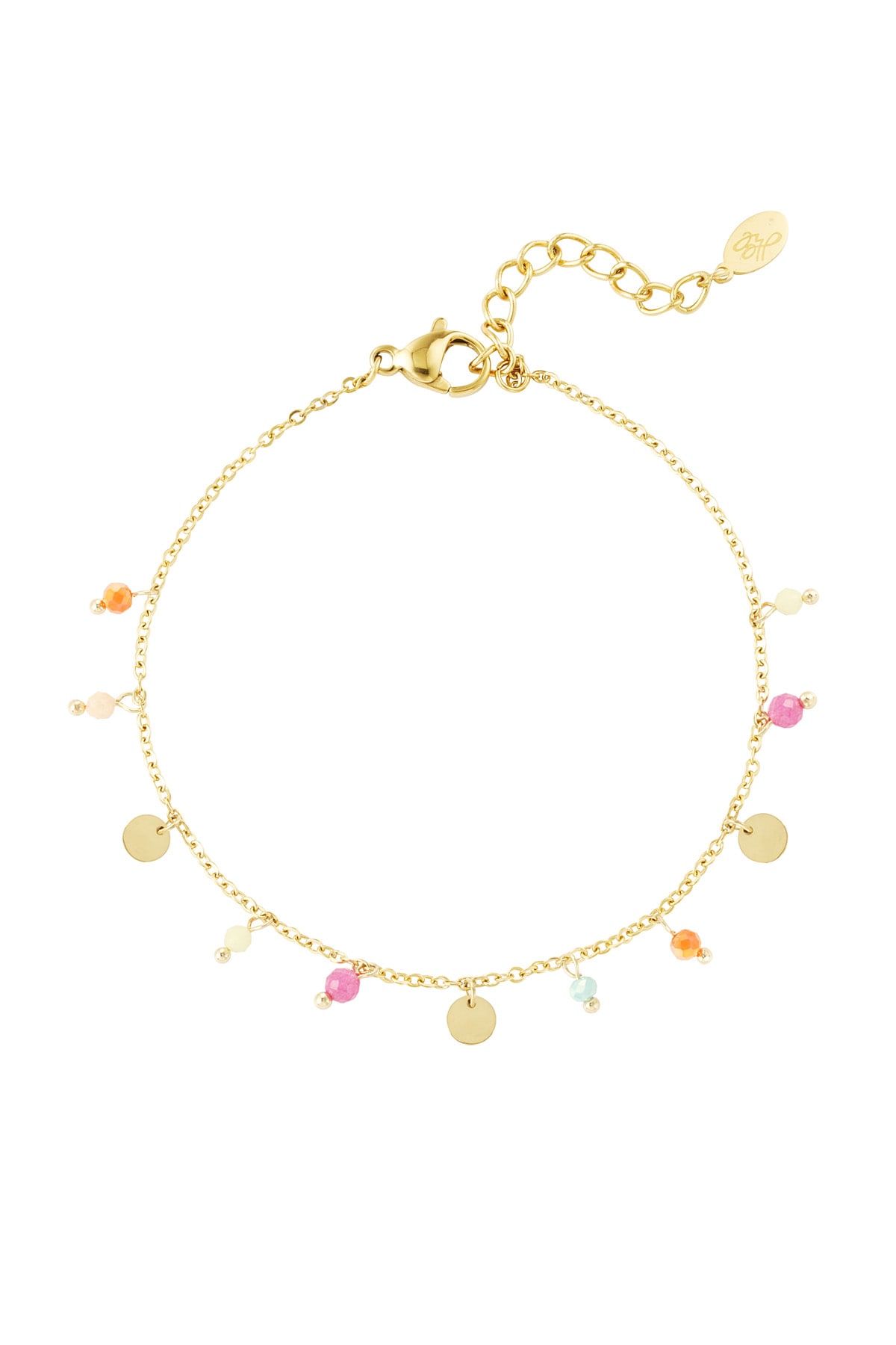 Anklet technicolor treasure - Gold color h5 