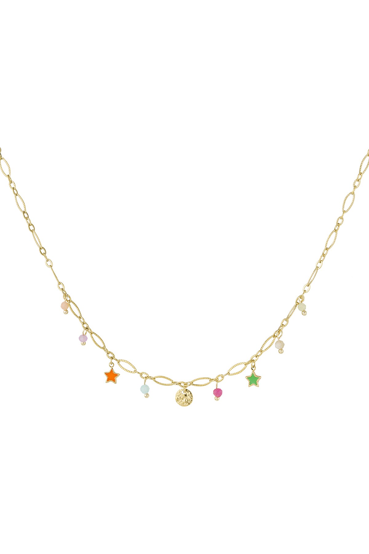 Sparkle party charm necklace - Gold color h5 