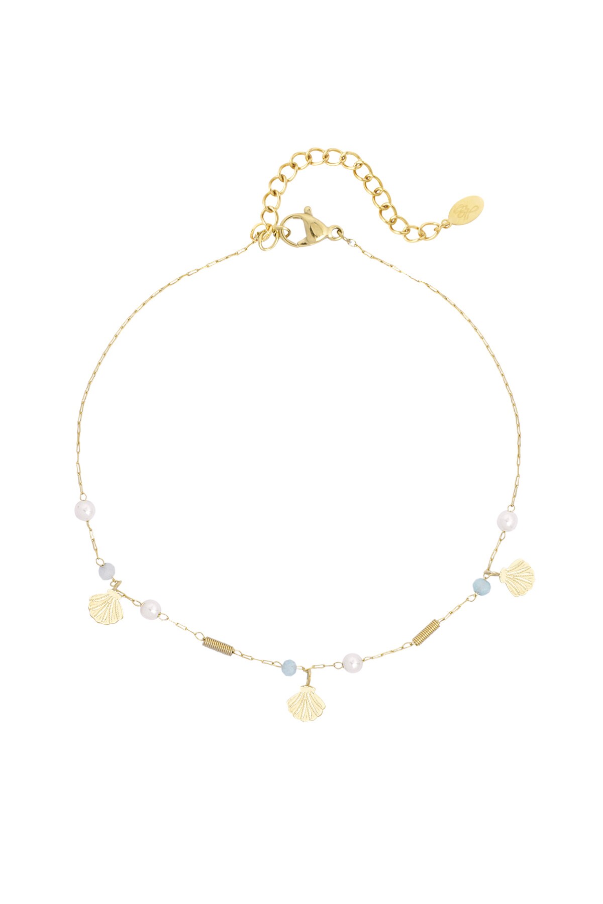 Anklet blue beach - Gold color h5 