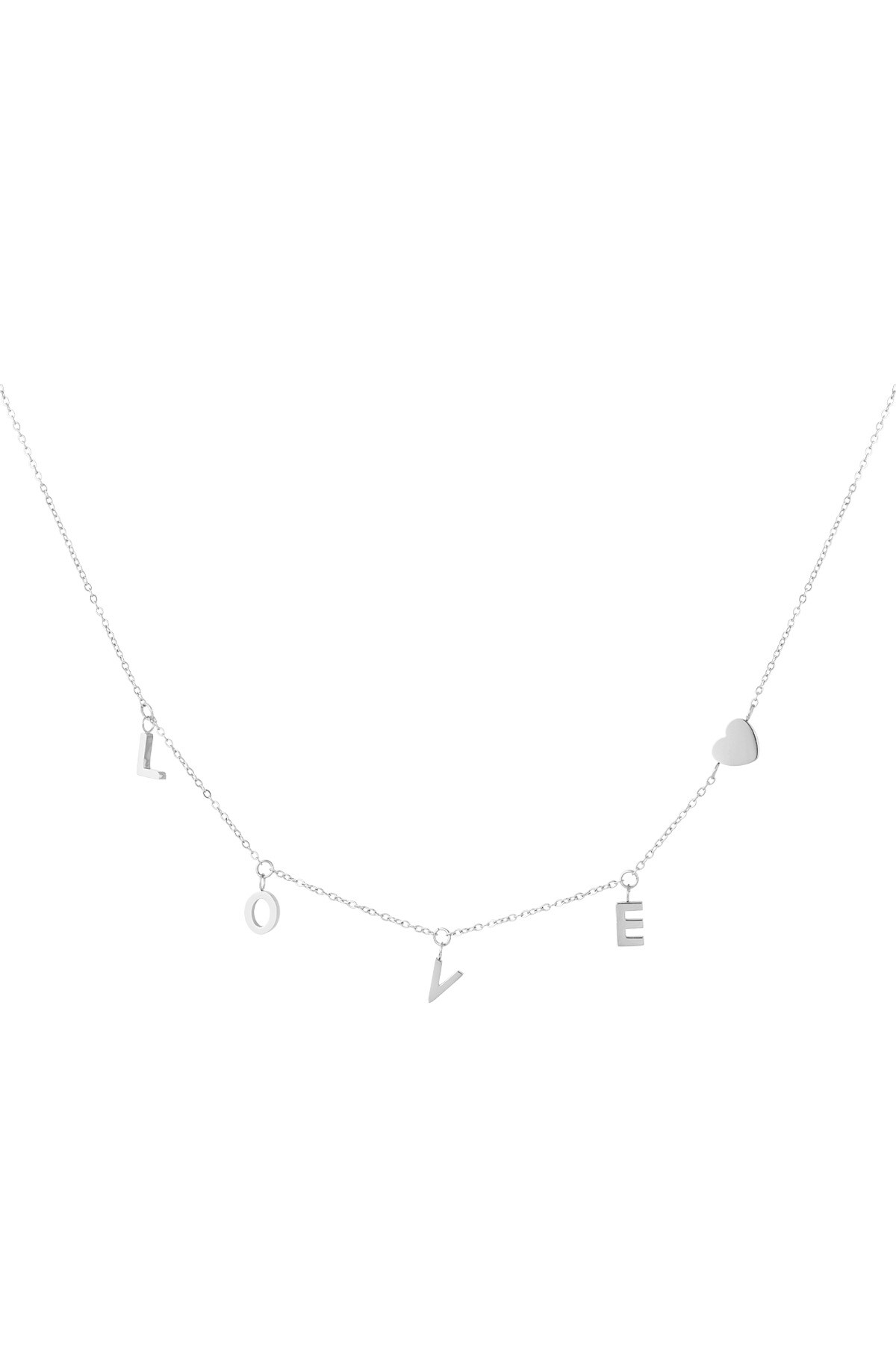 Necklace lover world - Silver color h5 