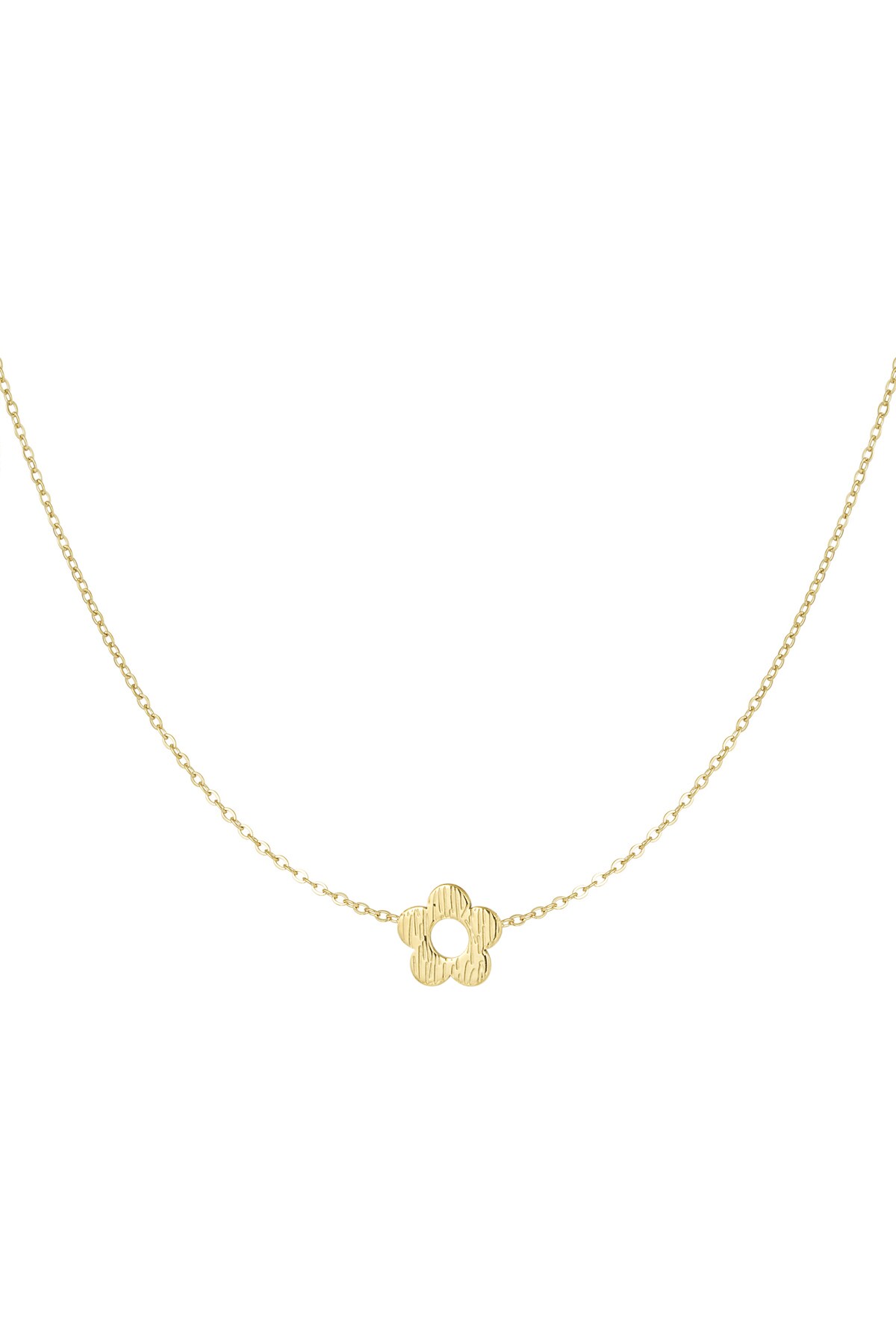 Spring flower necklace - Gold color h5 