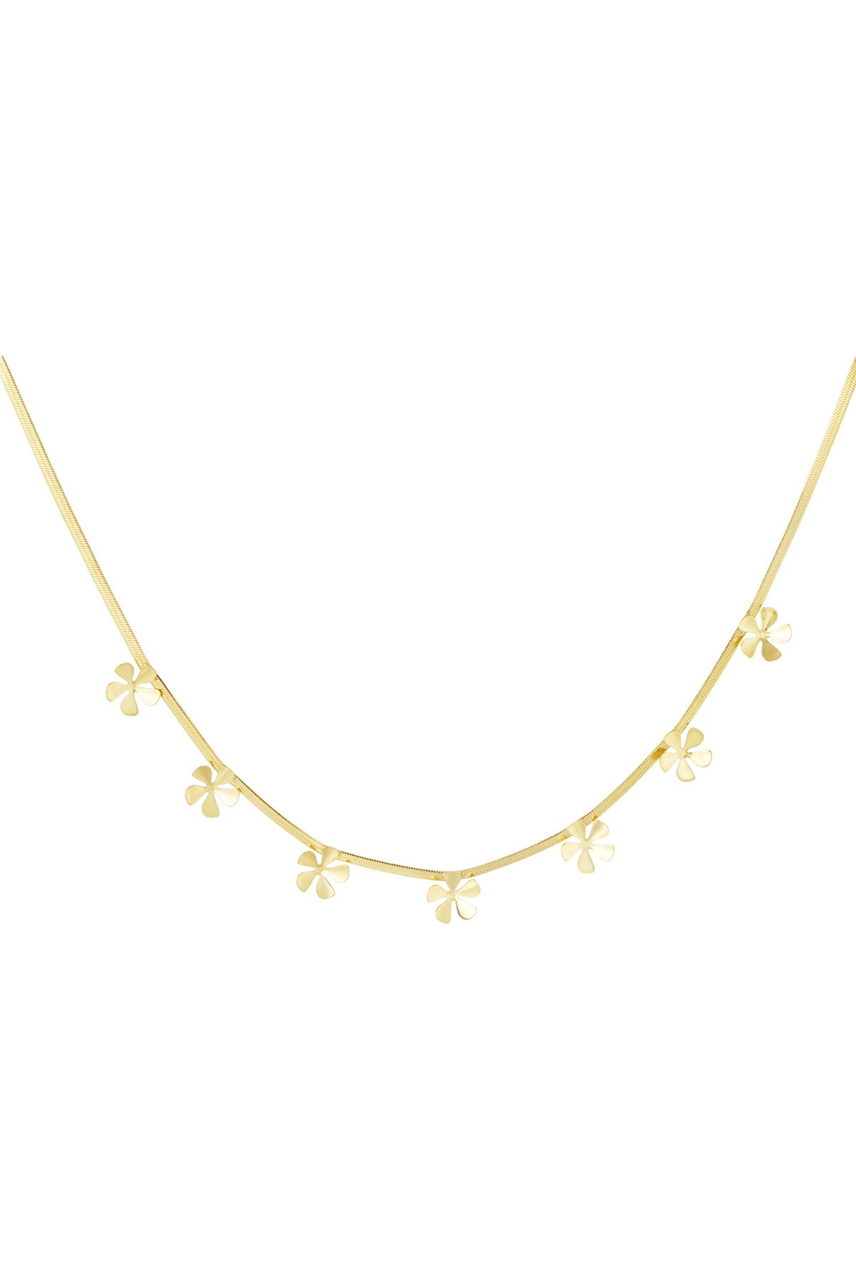 Island flower necklace - Gold color 