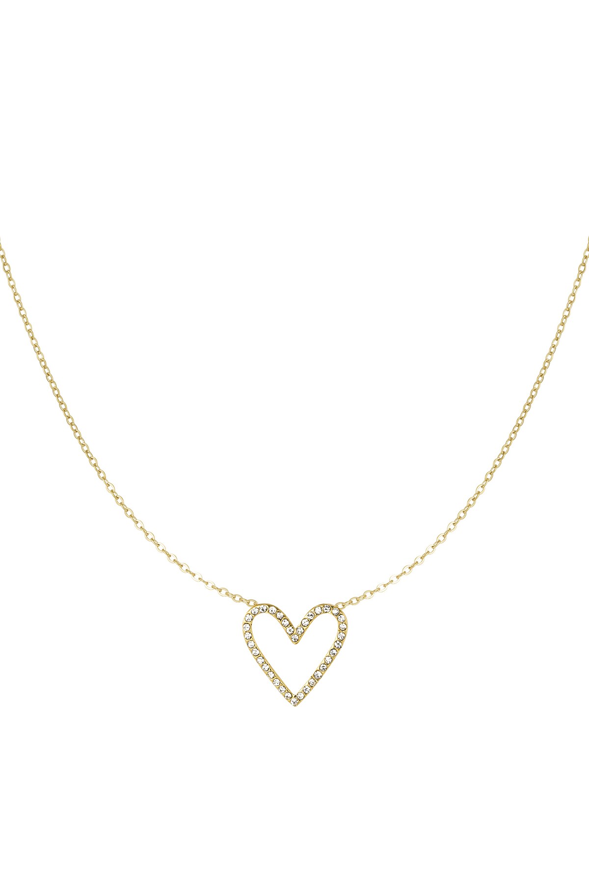 Glitter lover necklace - Gold color h5 