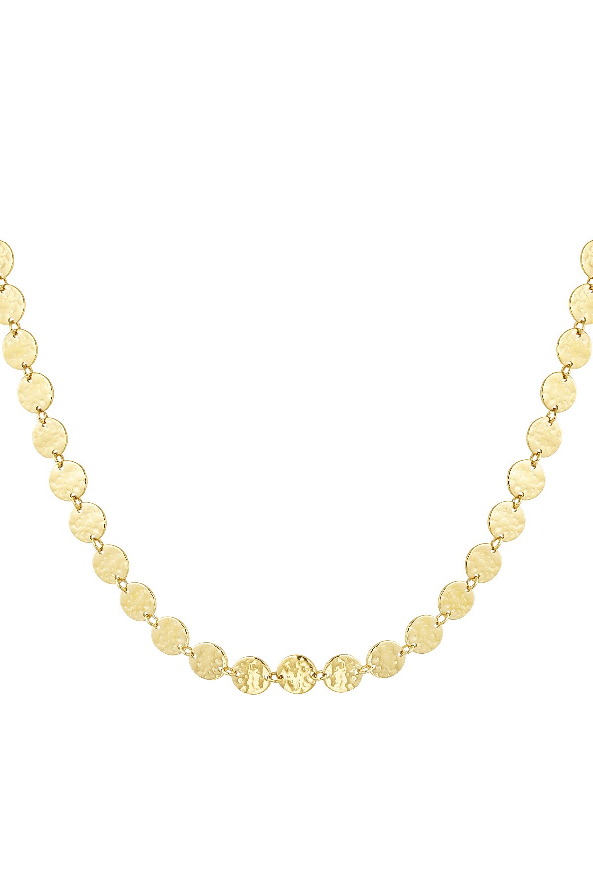 Round vintage necklace - Gold color h5 