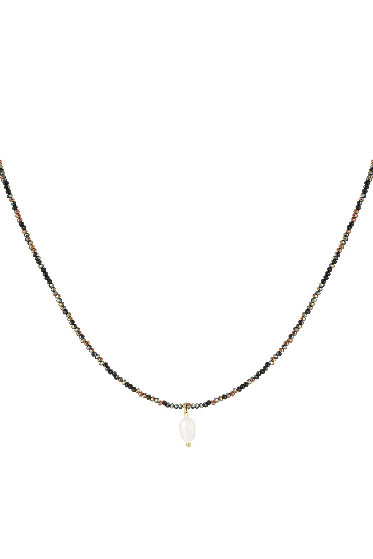 Necklace finest minimalism - black gold h5 