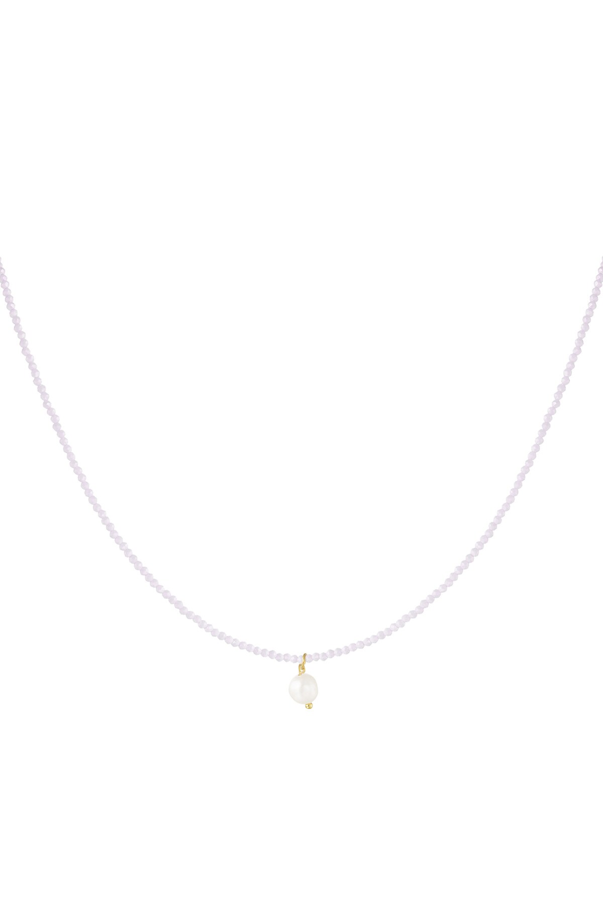 Necklace fancy moment pearl - pale pink h5 