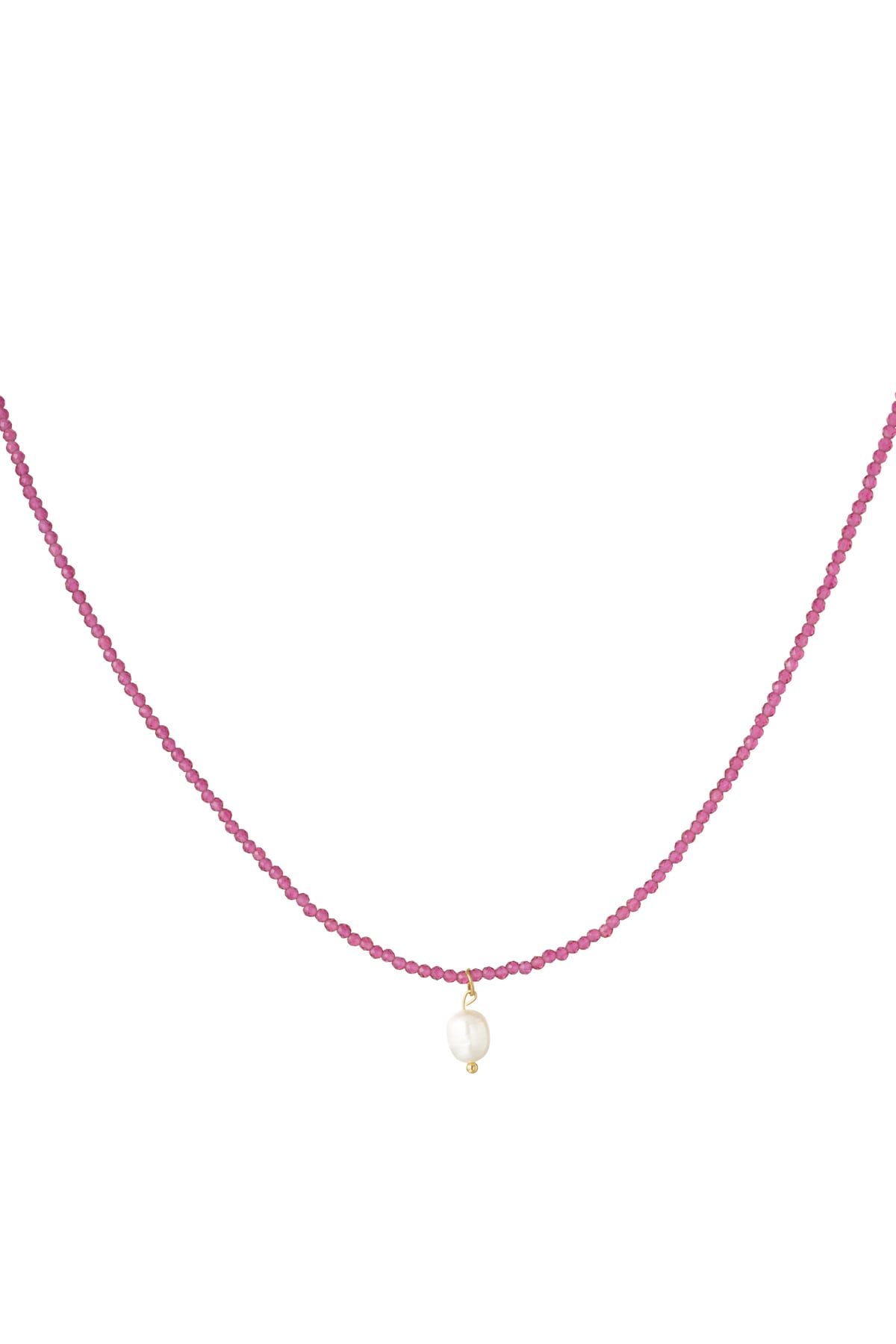 Necklace finest minimalism - fuchsia 