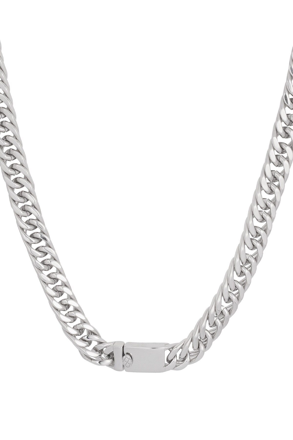 Men's chain necklace - Silver color h5 Picture5