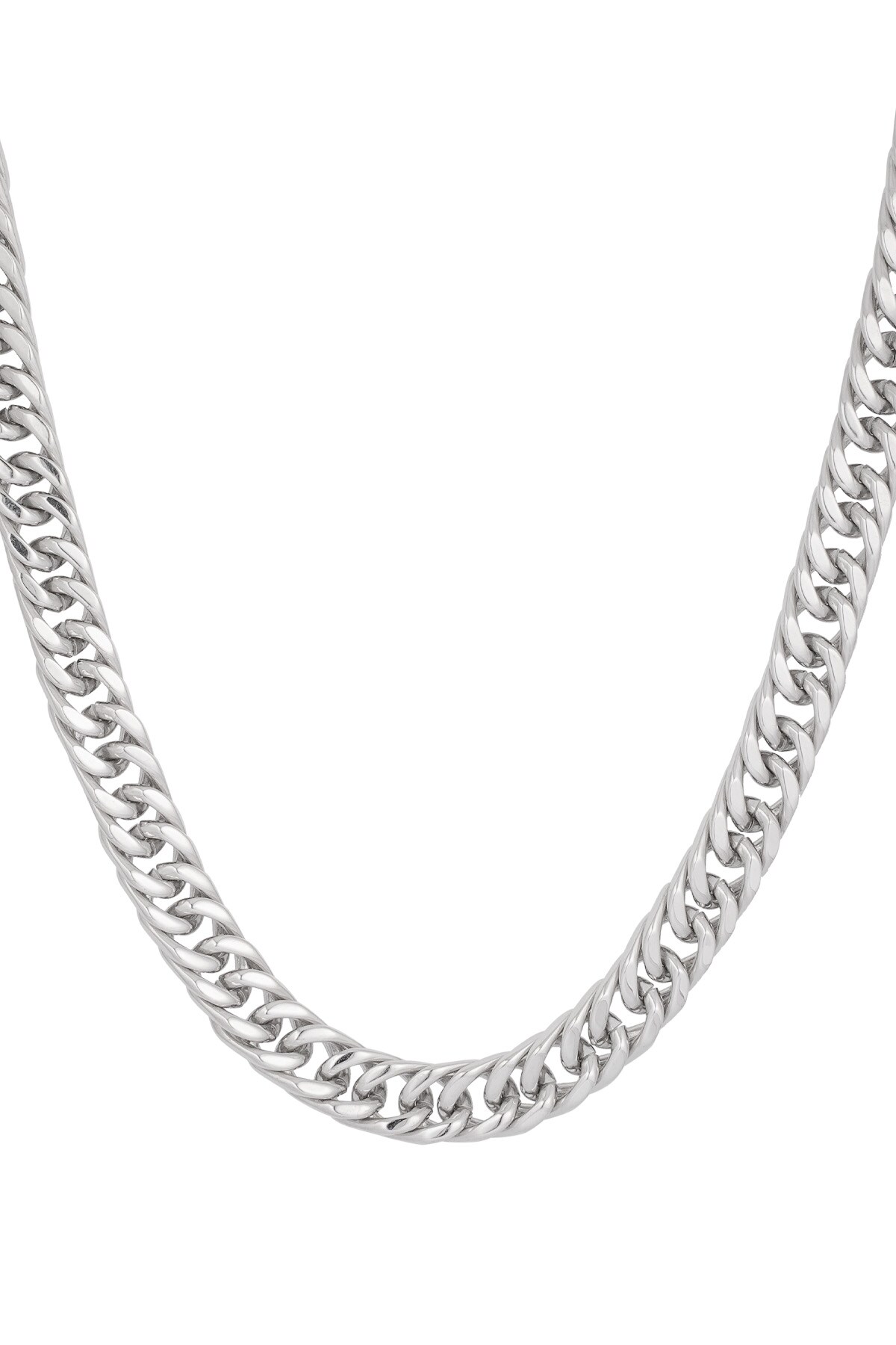 Men's chain necklace - Silver color h5 