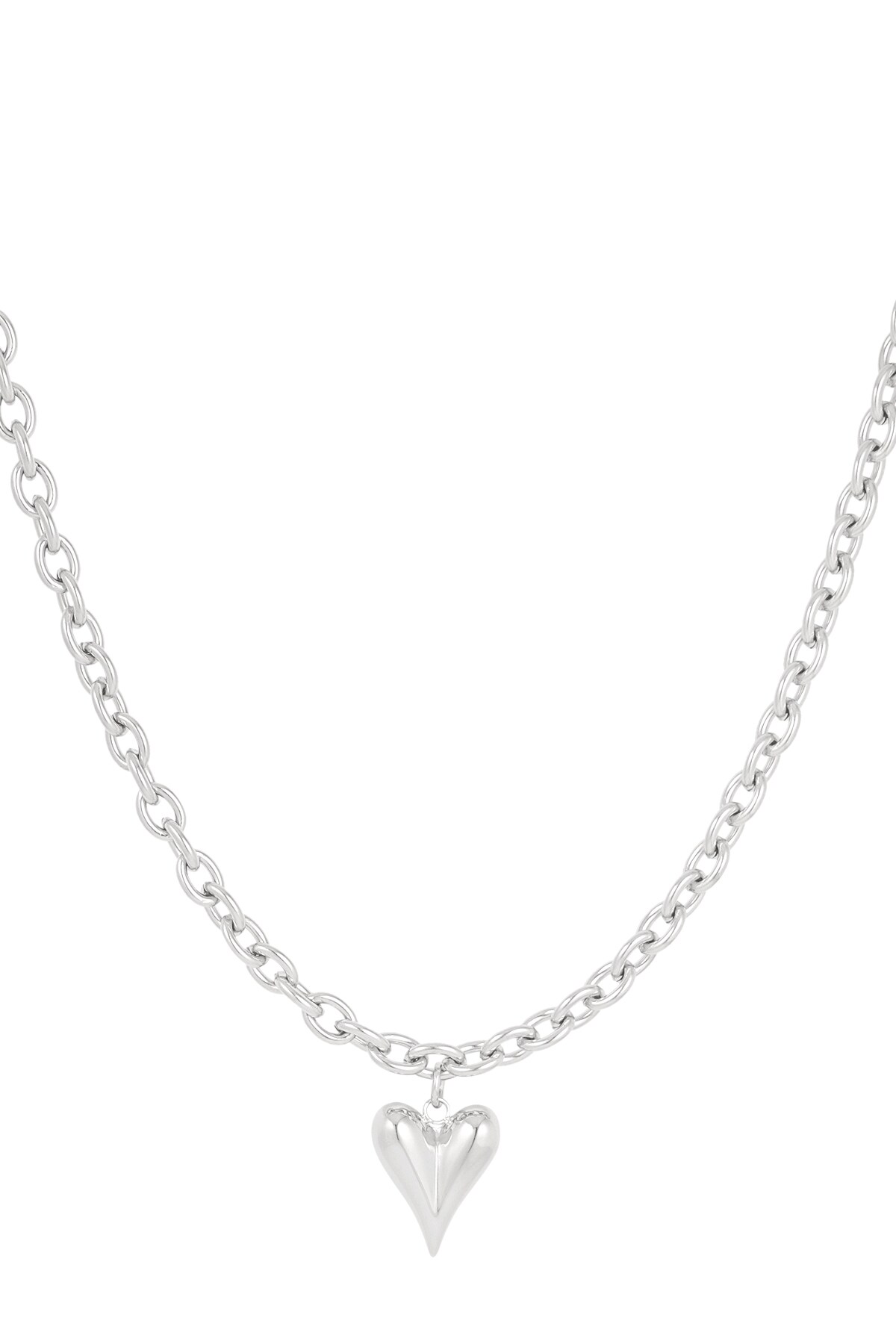 Necklace love rules - Silver color h5 