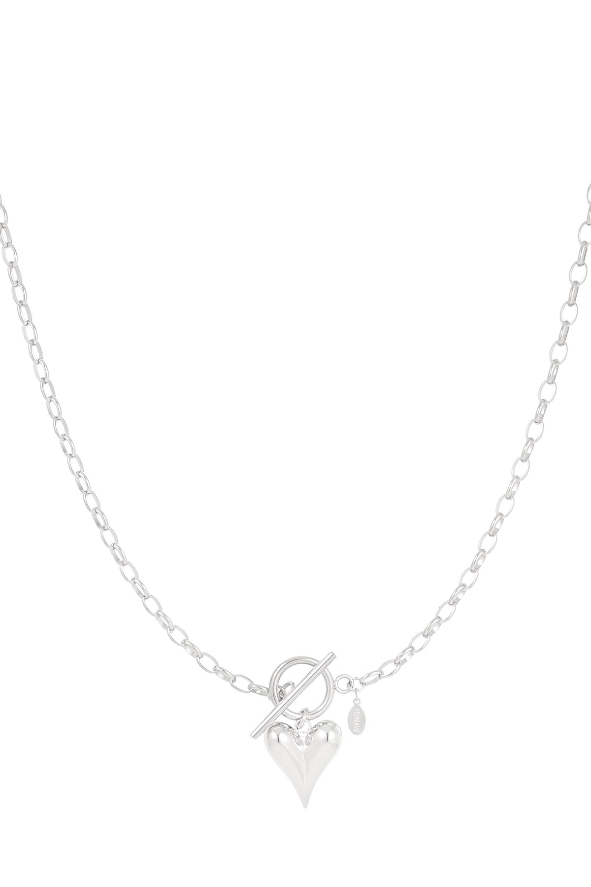 Necklace love lies - Silver color h5 