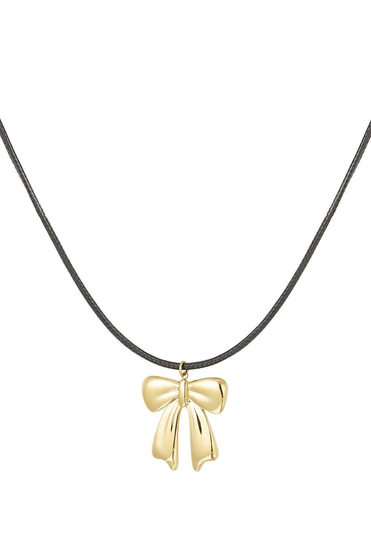 Rope chain large bow - Gold color h5 