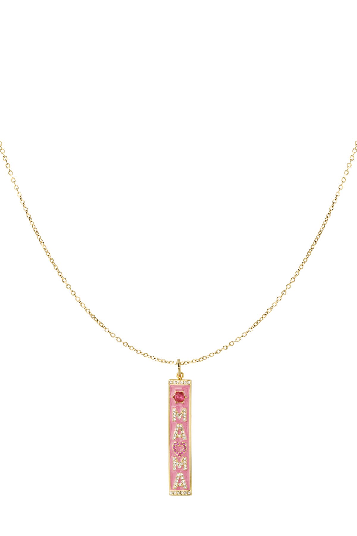 Necklace mama love - Gold color h5 