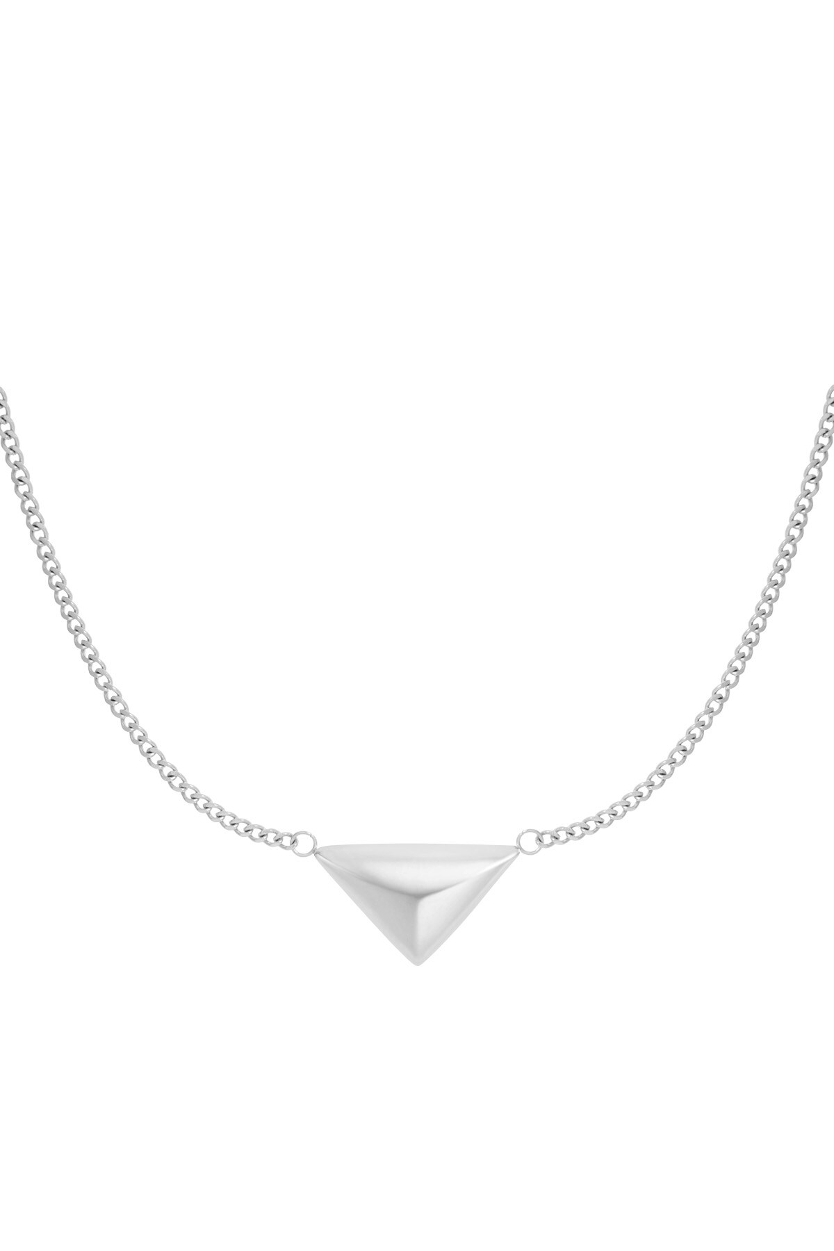 Necklace triangle love - Silver color h5 