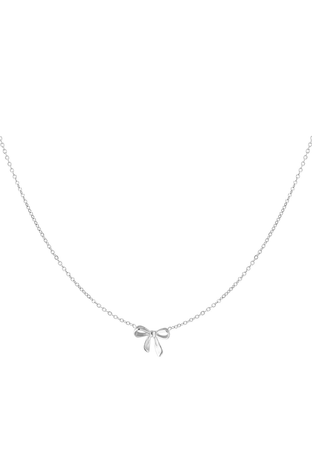 Necklace bows dream - Silver color h5 